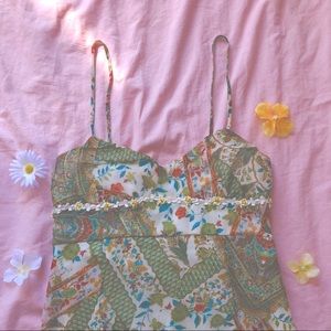 🌿vintage Y apparel botanical mini dress🌱